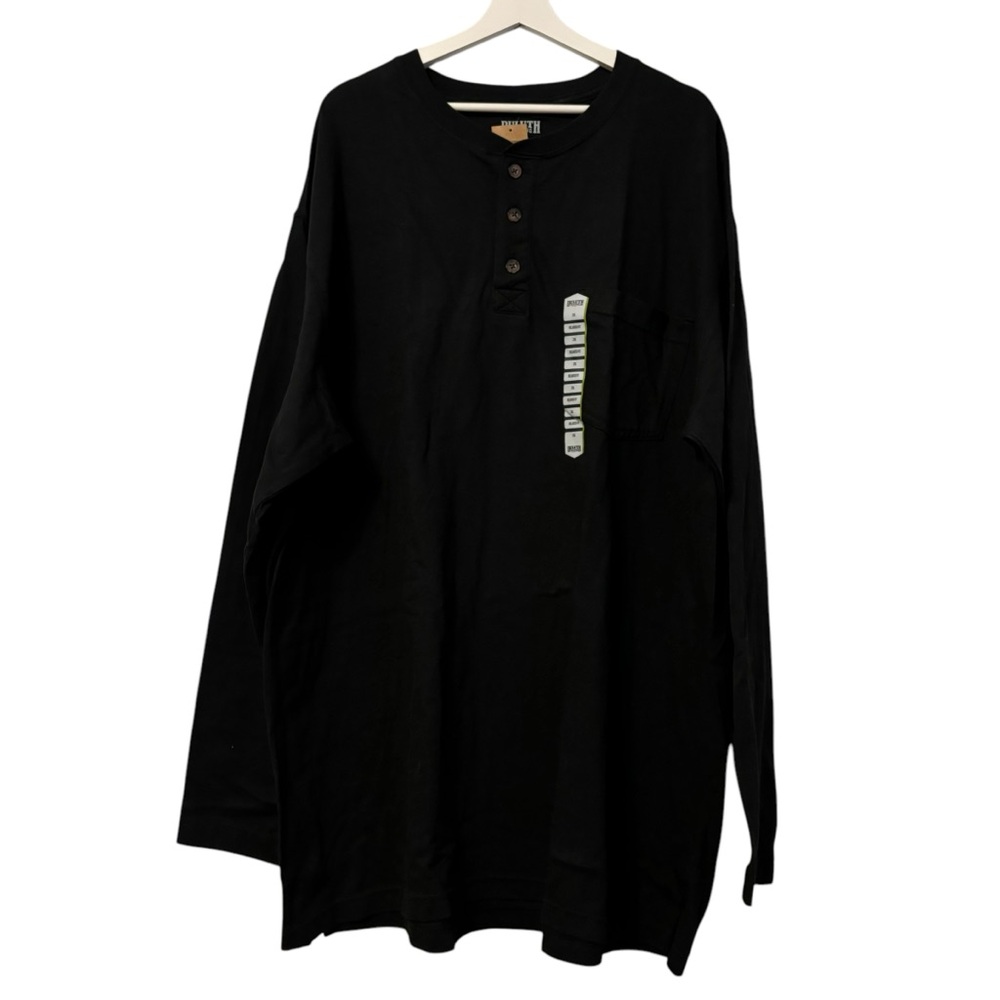 Duluth Trading Henley Shirt Long Sleeves Black Women’s Size XXL Capsule New